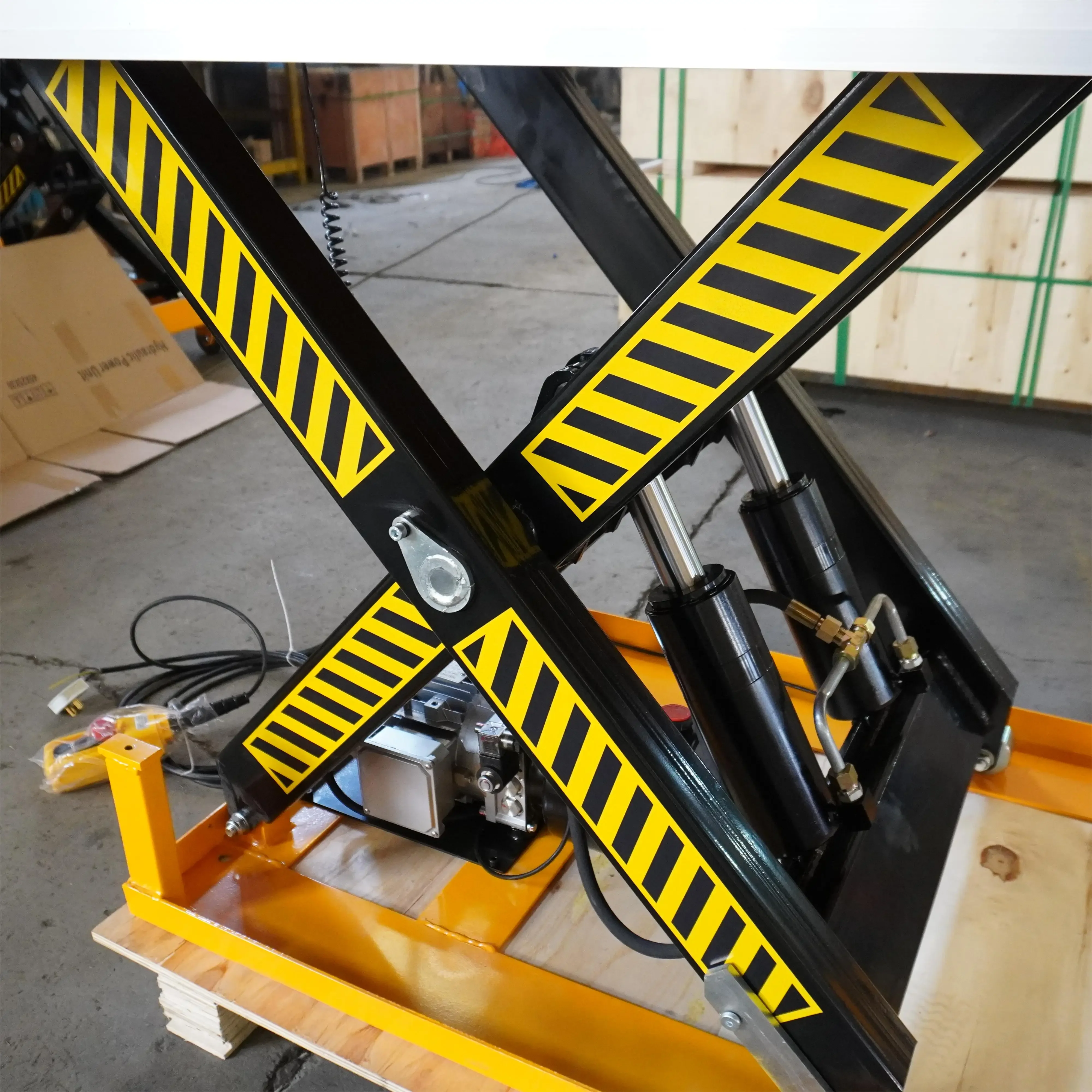 JS Lift Tables 2024 New Innovations Motor 2Ton Fixed Scissor Lift Electrical Lifting Platform