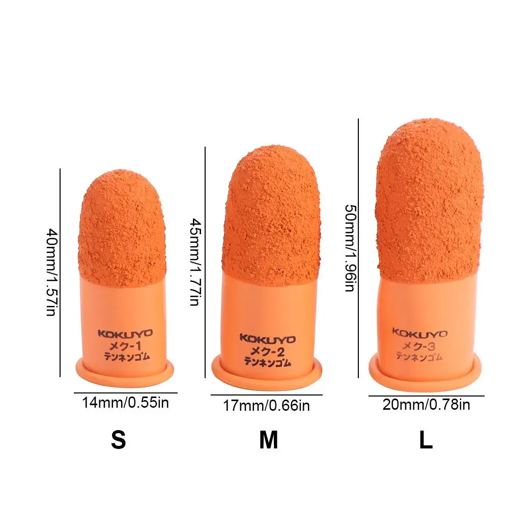 Multi-purpose Non-slip Finger Cover Natural Rubber Anti-static Fingertips Protector Gloves Counting Reusable Orange Finger Cots
