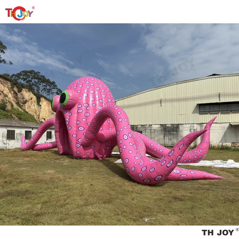 15mW Outdoor Inflatable Pink Octopus Tunnel Tent Entrance Gate For Event