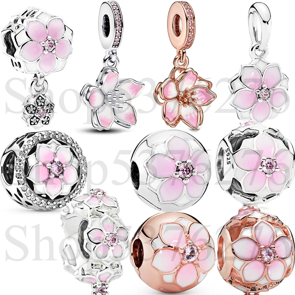 

Женский браслет из серебра 925 пробы, с подвеской-цветком