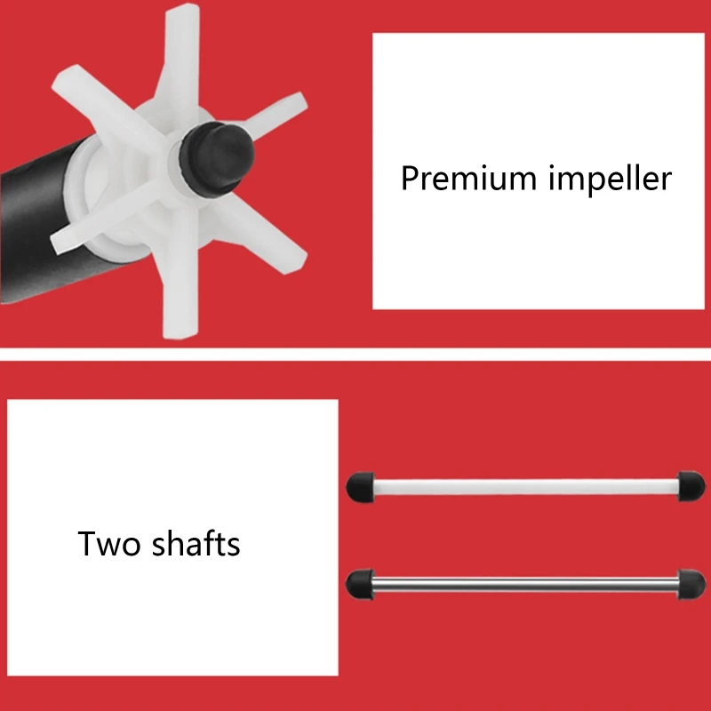 Submersible Pump Rotor Impeller with Shaft and Bearing Replacement Impeller for Water Pump 18mm 19mm Magnetic Filter