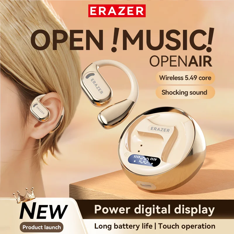 ERAZER XF20 Wireless Headphones Bluetooth 5.4 Sports Headset  Noise Cancelling Low Latency HIFI Sound Quality Built-in Mic