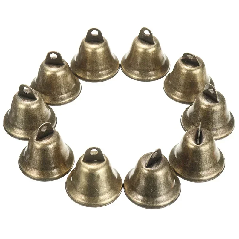 5/10pcs Iron tinplate 38mm Christmas Decoration Jingle Bells Pet Pendants Hanging for Festival Party Making Wind Chimes Decor