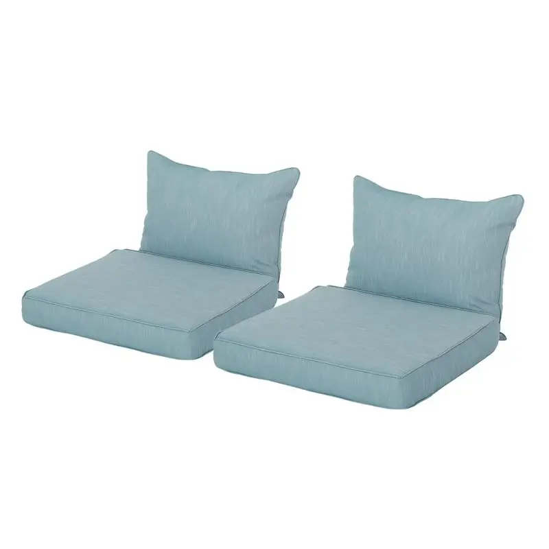 

Teal Club Chair Set with Back and Seat Cushions, 2 Pcs