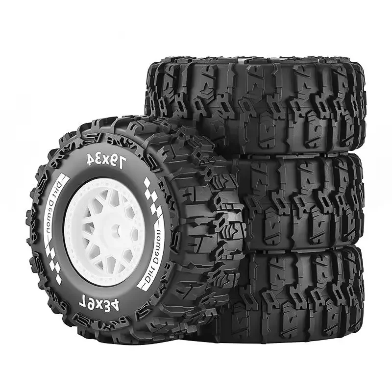 RC 80MM Rubber Tires Crawler Truck Tire, for 1/14 1/16 TRXS E-Revo HSP 94186 16208 16209 16210 WLtoys 144001 16208 2105A 3101A