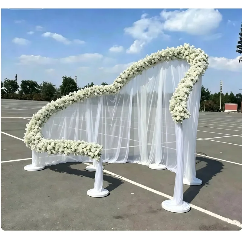 Künstliche Blumendekorationen Unregelmäßige Herzform für Outdoor-Partys Bühnen Blumenständer Bögen - Einzigartige Festliche Dekoration – Detail 2
