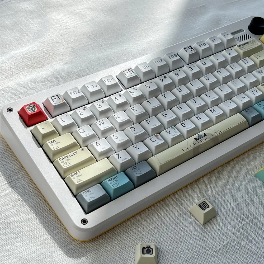 142 Keys Brain Storming Keycap KCA Profile DYE Subbed PBT Full Sets ISO Enter Keys For 99% Standard Mechanical Gaming Keybaord