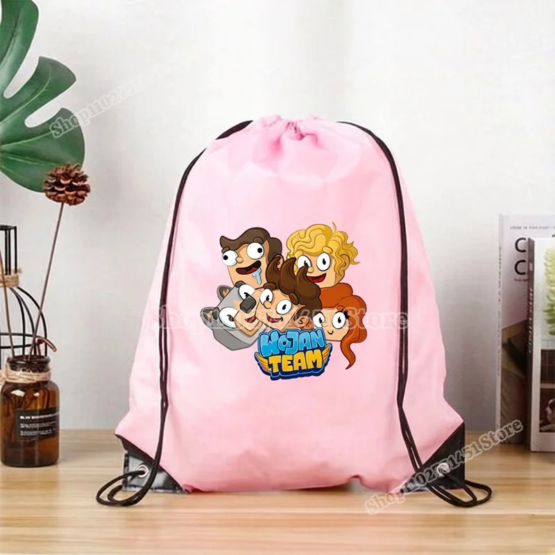 Wojans Teams Cartoon Printed Bag Women Men Large Capacity Casual Outdoor Pocket Portable Book Storage Bags Picnic Food Packbag