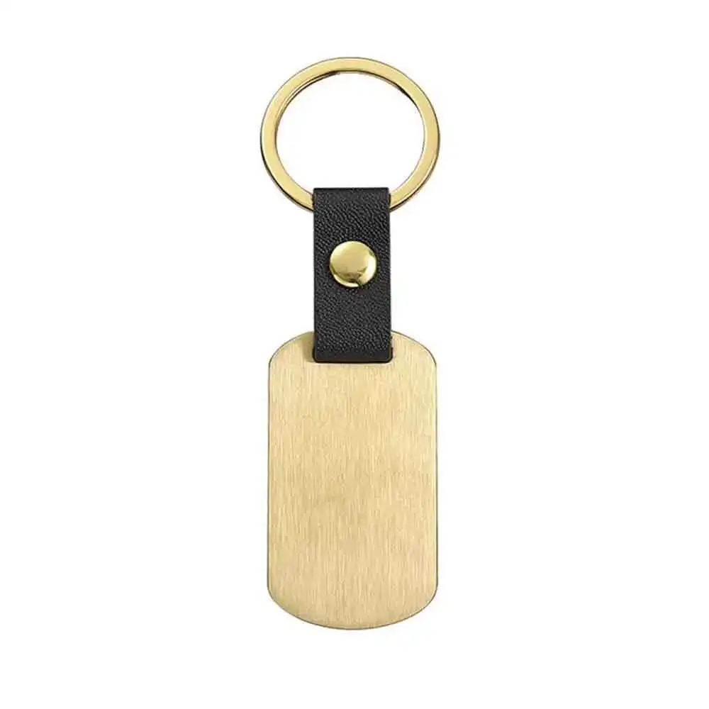 Wholesale 10pcs Stainless Steel Dog tag Keychain Blank To Record Metal Military Tag Key Chain Key Ring Matte Surface view 5