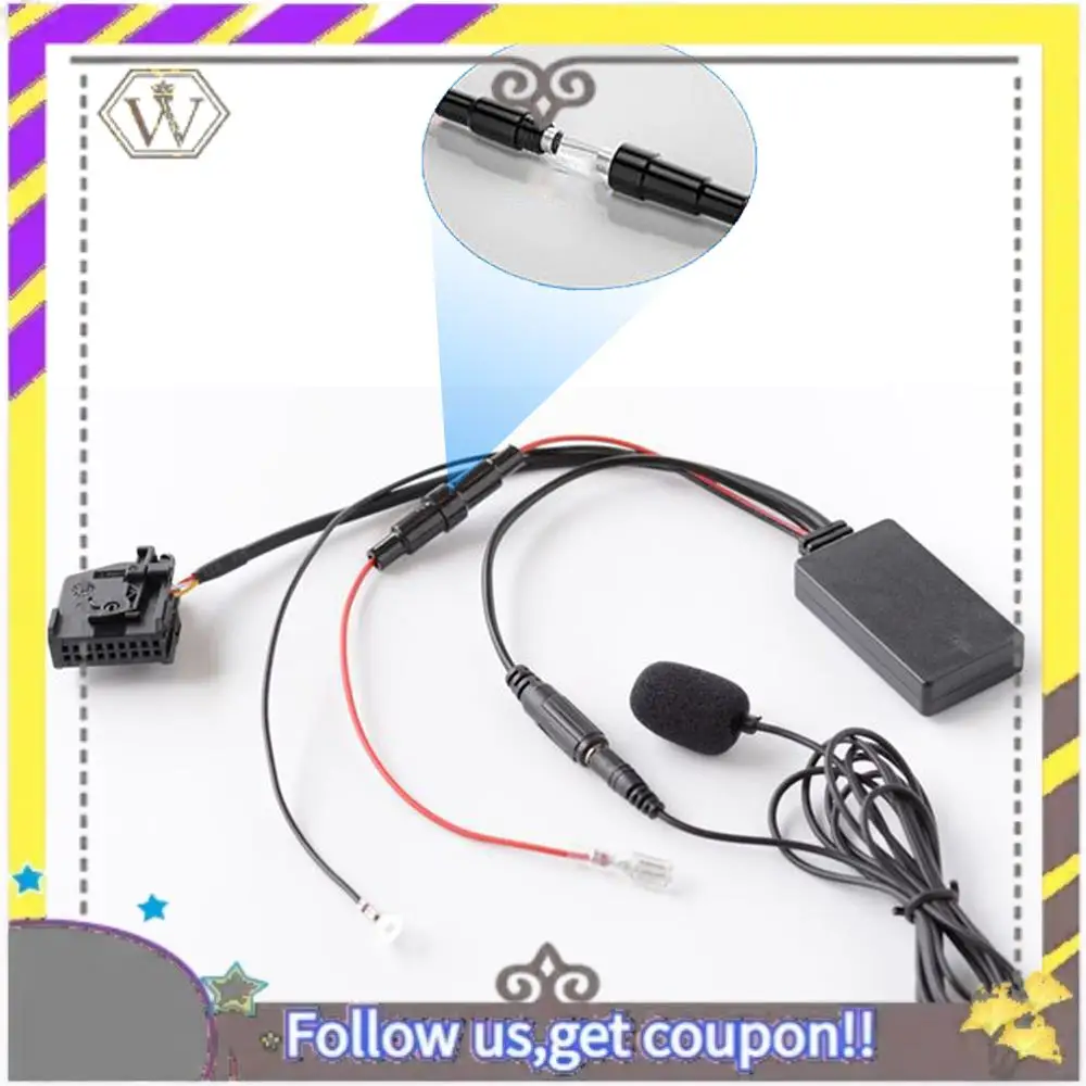 

ABXV-автомобильный беспроводной Bluetooth аудиоадаптер громкой связи микрофон AUX кабель MFD2 RNS2 для 18 контактов для Touareg Golf