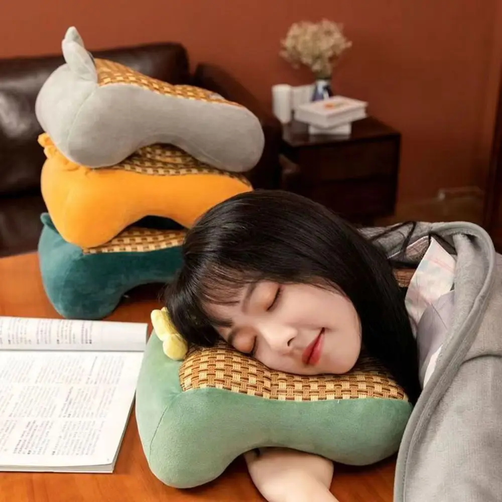 

Cool Mat Summer Nap Pillow Double-sided Stuffed Office Plush Pillow Hand Hold Hollow Breathable Cute Animal Neck Pillow Office