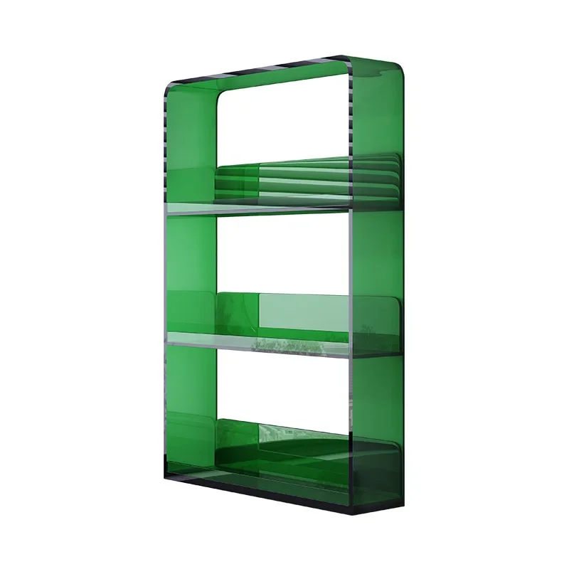Light luxury multi-layer bathroom, storage shelves, wall home toilet, transparent bathroom waterproof, cosmetic storage rack