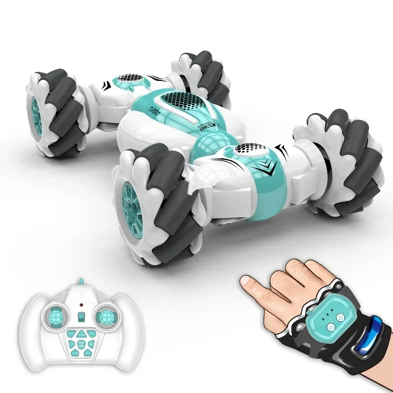 S-012 2.4GHz 4WD Mini RC Stunt Car Remote Control Watch Gesture Sensor Electric Toy RC Drift Car Rotation Gift for Kids Gift