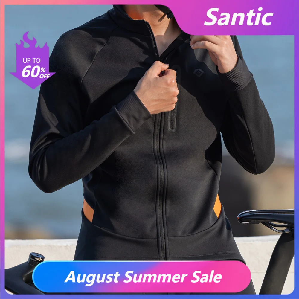 Jaqueta Santic Ciclismo Inverno Térmica À Prova de Vento