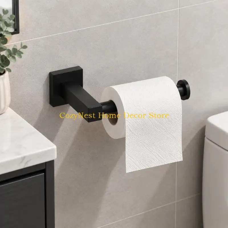 92MF Single-Rack Paper Roll Rack, SUS304 Metal Wall Fixture for Toilet Paper, Kitchen Paper Rolls, or Small Towels in Bathroom
