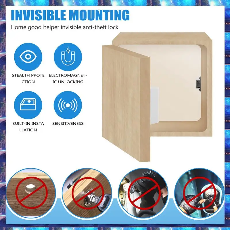 

2025 Digital Cabinet Intelligent Electronic Locks Invisible Sensor Lock EMID IC Card Drawer For Wardrobe Furniture Hardware,Digi