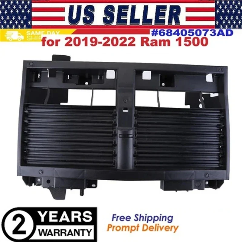 

Front Radiator Shutter Assembly W/o Actuator 68405073AD Compatible for 2019-2022 Ram 1500