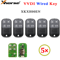 5Pcs/10Pcs Xhorse VVDI Universal Wire Remote Key XKXH00EN 4 Buttons Garage Door Control