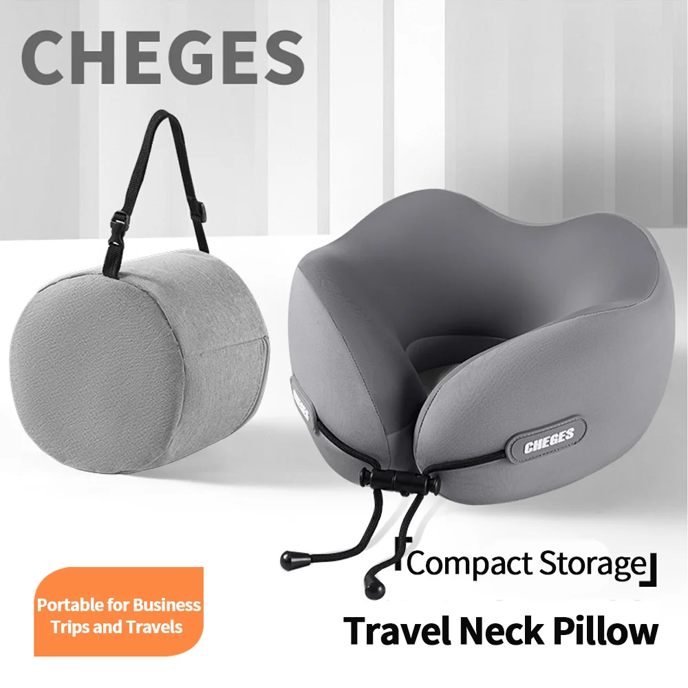 1PC Portable U-Shaped Memory Foam Car Interior Pillow Foldable Travel Neck Support for Car Plane Nap
