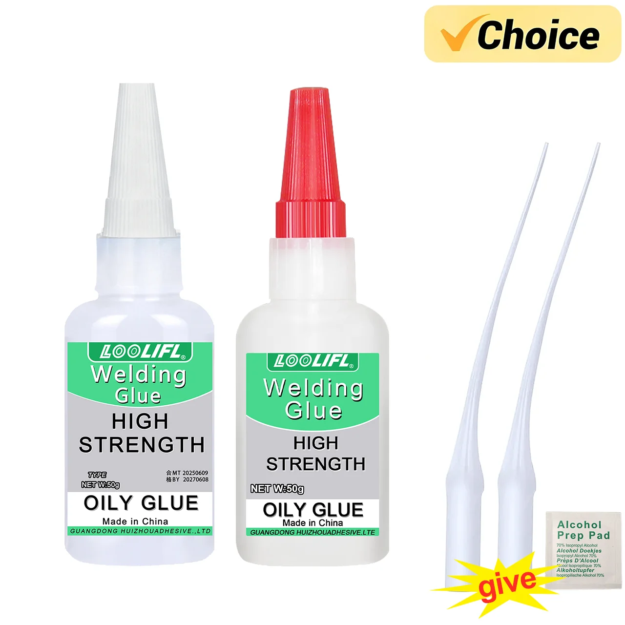 

LOOLIFL 50g Welding High Strength Oily Glue - Universal Superglue Mighty Instant Glue for Resin Ceramic Metal Glass