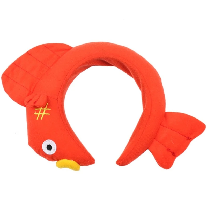 

Hairband Lucky Photo Booth Wear Cartoon Fish Headband Party Headpiece Cartoon Padded Headband for Music Festivals