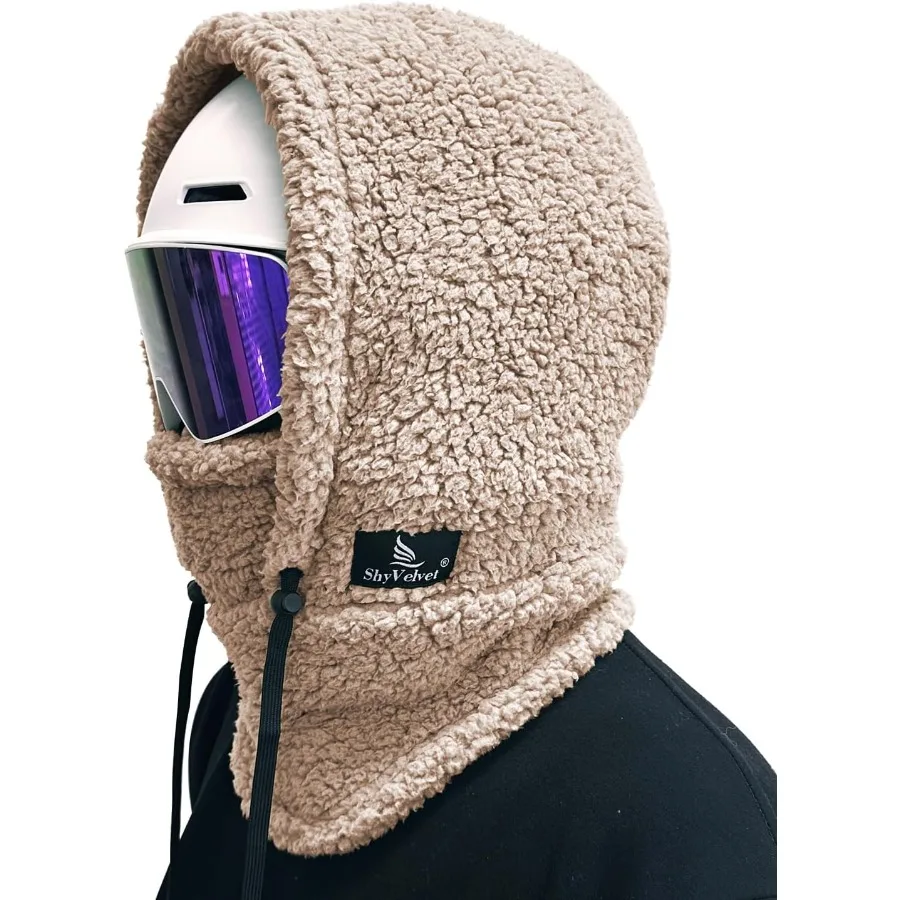قناع التزلج Shy Velvet Sherpa Hood قناع التزلج بالاكلافا الشتوي المقاوم للرياح للرجال والنساء