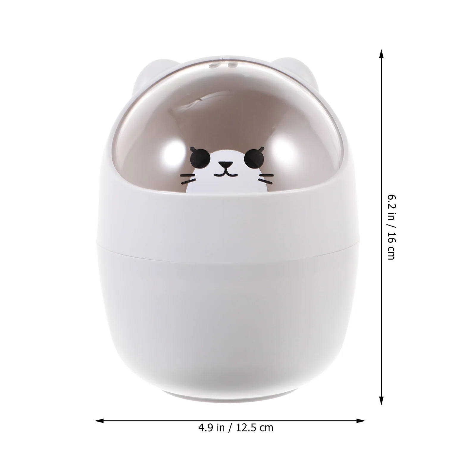 Garbage Can Carton Container Lovely Trash Desktop Bin with Lid for Office Table Litter Boxes