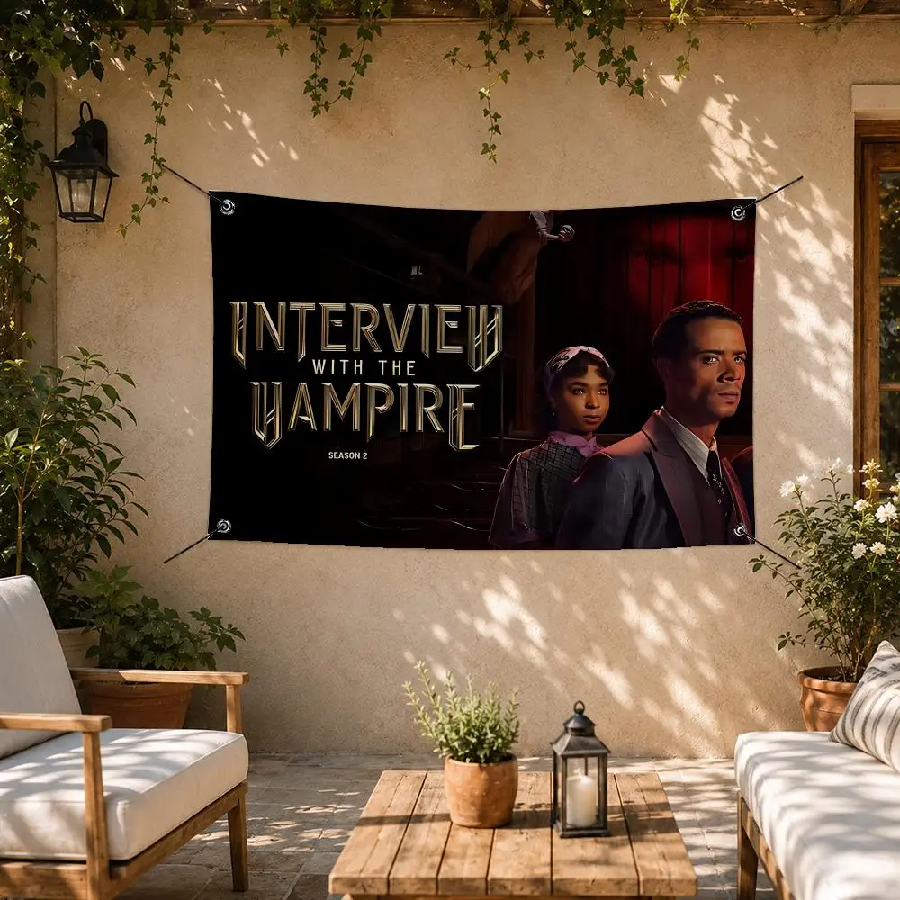TV Interview with the Vampire Flags Room Bedroom Home Outdoor Wall Hanging Concert Printed Background Decoration Art Banne
