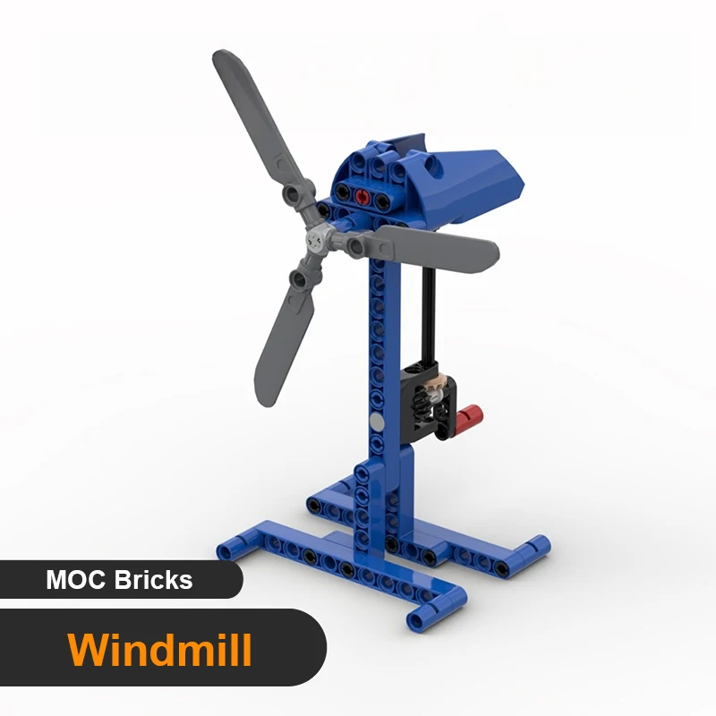 Building Blocks Model Sets Windmill Swing Tank Robot Assembly MOC Technical Bricks Loose Parts Kid DIY Modified Tech Toys