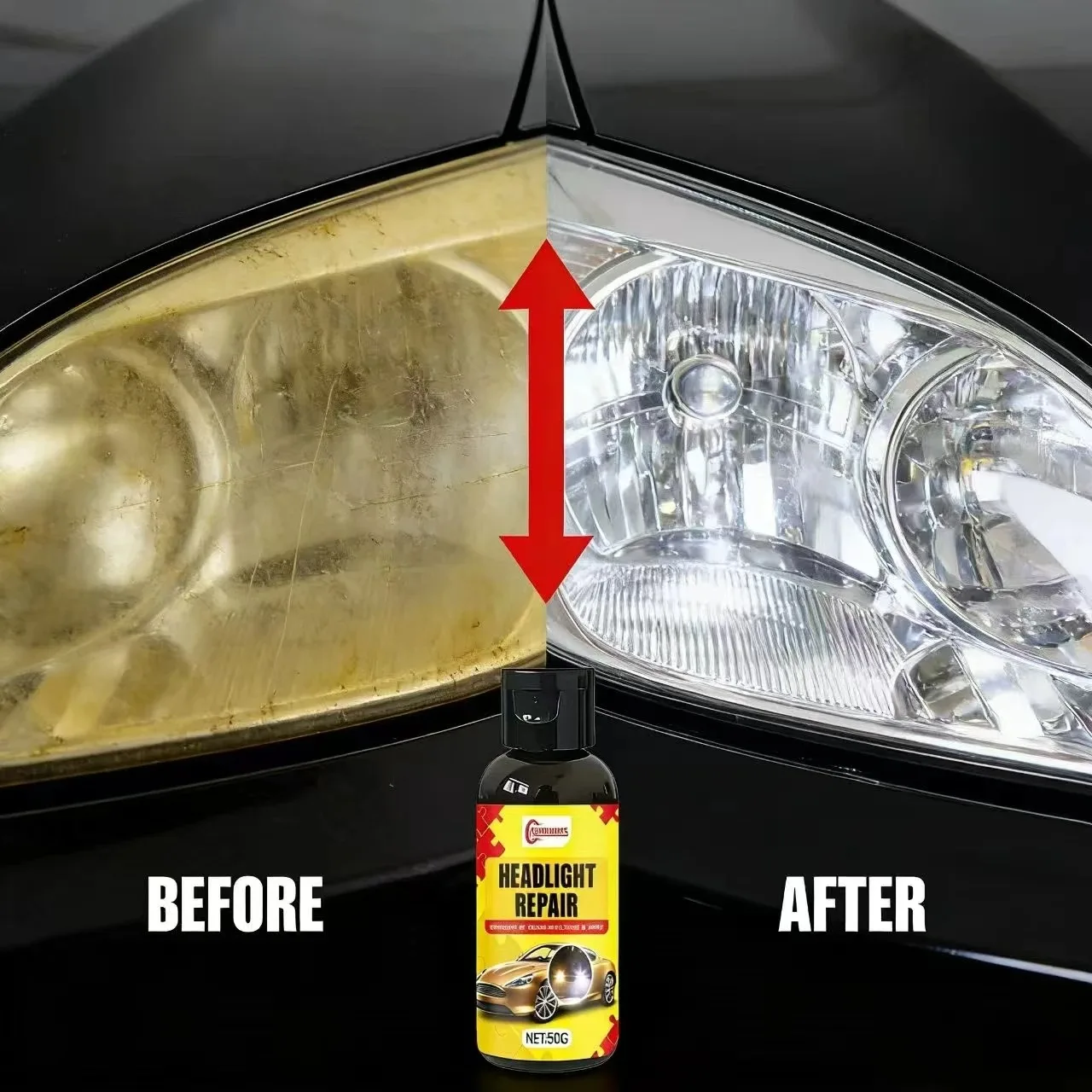 50G Ksmunns Headlight Restoration Kit for BMW Toyota - Easy Application Auto Lamp Care Tool to Restore Headlight Brightness