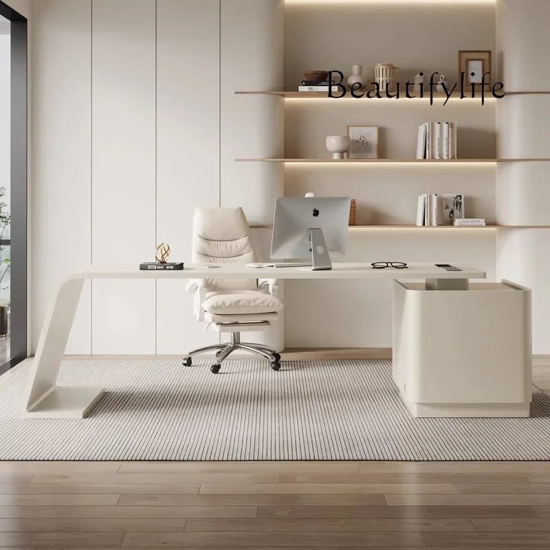 

mesa para escritório French cream style desk high-end design sense office computer desk modern study boss workbench