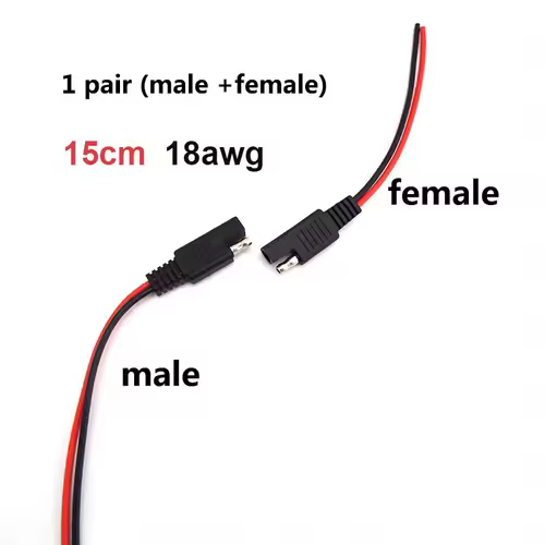 DIY SAE 12V 18AWG 15CM Power Automotive Extension Cable Male Female Plug Wire Connector Cable - Image 9