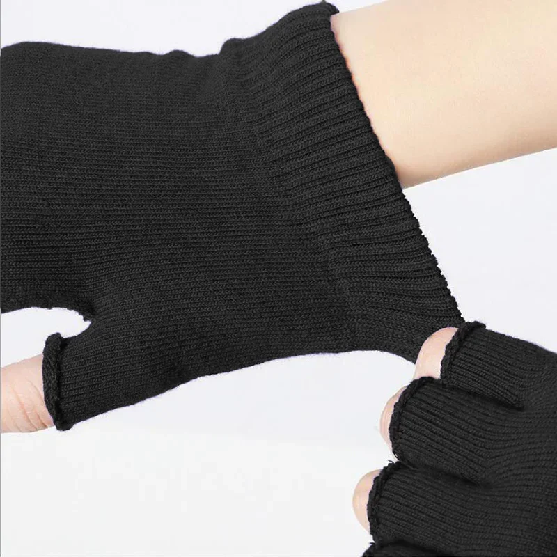 New 2026 Fashion Solid Color Gifts Autumn And Winter Gloves Work Performance Props Gloves Outdoor Sports Half Finger Gloves
