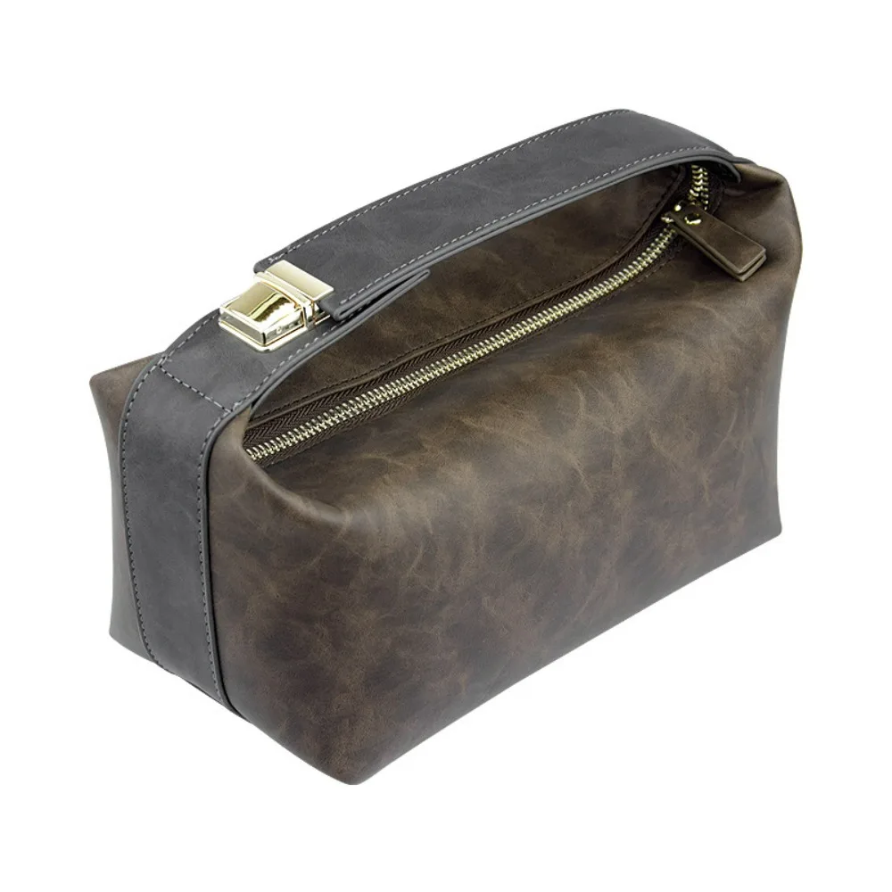 حقيبة مكياج راقية مقاومة للماء بإبزيم معدني محمولة لتخزين مستحضرات التجميل في الهواء الطلق #5