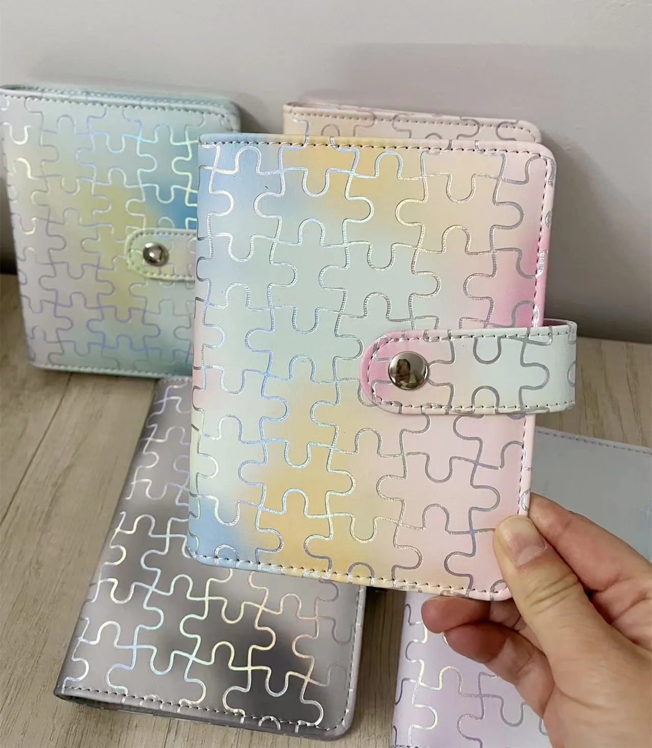 New A7 Candy Color 6 Ring Binder PU Notebook Carry-on Budget Book Leather Binder Notebook Cover Journal Kawaii Stationery