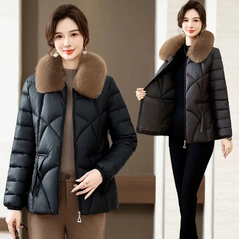 Hiver 2025 nouvelle doudoune femmes Parkas mode haute qualité chaud coton rembourré manteau dames pardessus court survêtements hauts