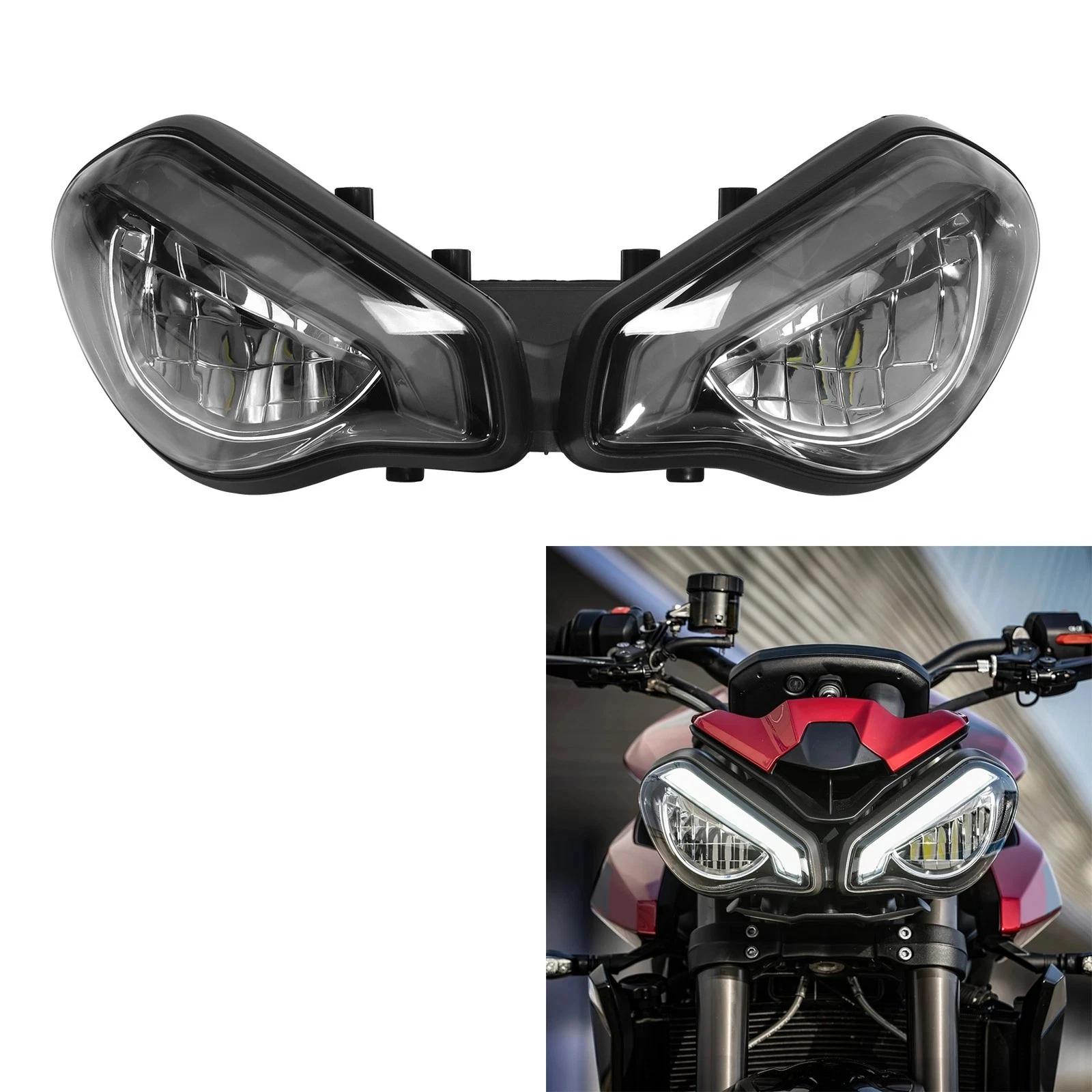 Gruppo faro LED per moto per Triumph Street Triple 765R/RS 2023-2024 Speed Triple 1200RS 2021-2024 Faro anteriore