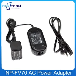 NP-FV70 FV30 FV100 Dummy Battery + AC-E6 AC Power Adapter For Sony HDR-TG3E FDR-AX100E FDR-AX30 FDR-AX33 FDR-AXP35