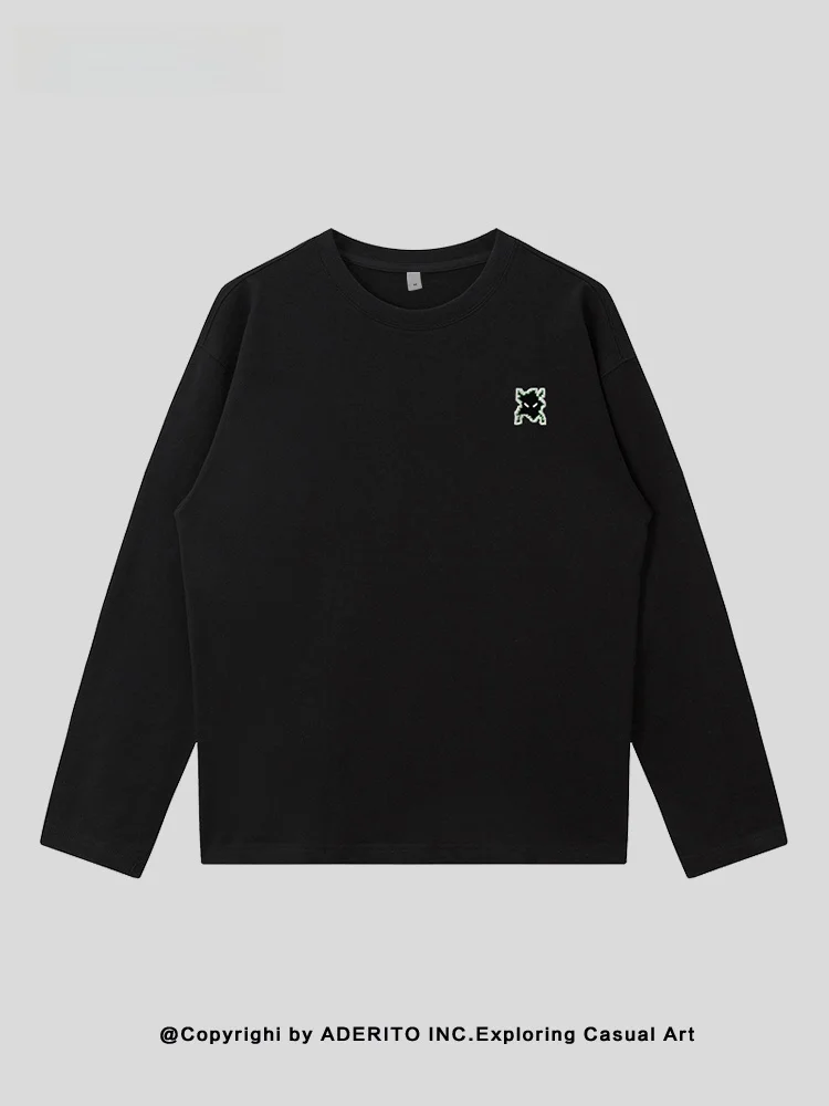 

Модная футболка ITOTrendy с длинным рукавом и вышивкой, свободного кроя, из дышащей ткани, удобная, для молодых мужчин и женщин.