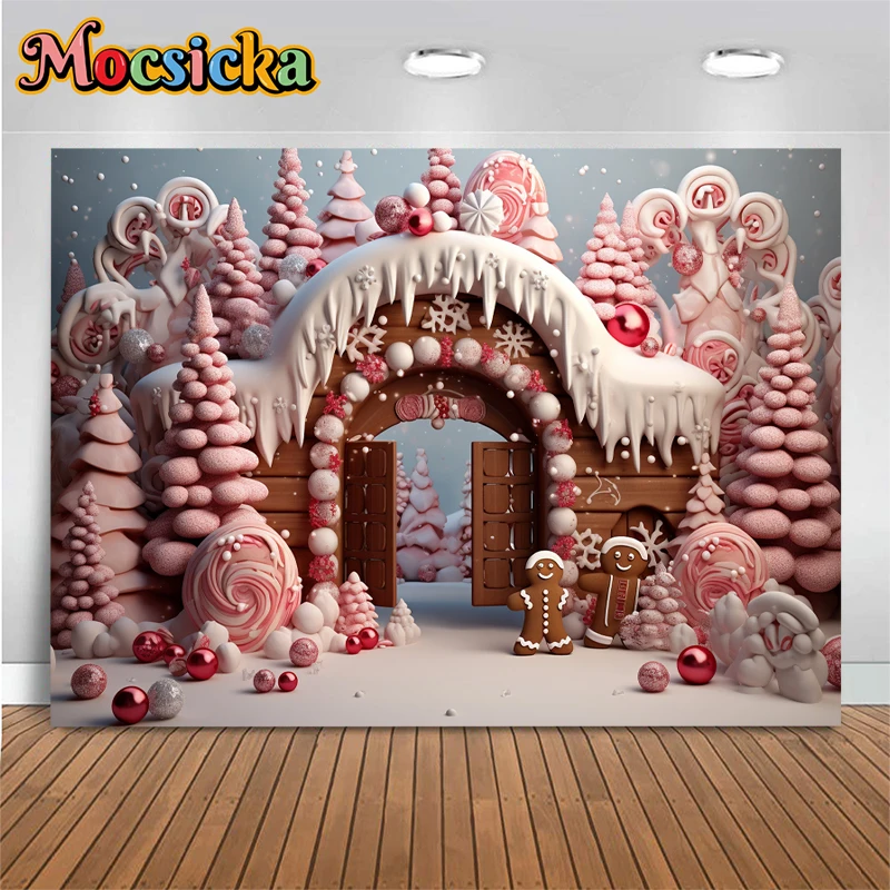 Mocsicka Weihnachten Foto Hintergrund Weihnachtsbaum Schnee Dekore Familie Urlaub Party Baby Dusche Junge Mädchen Fotografie Kulissen Banner