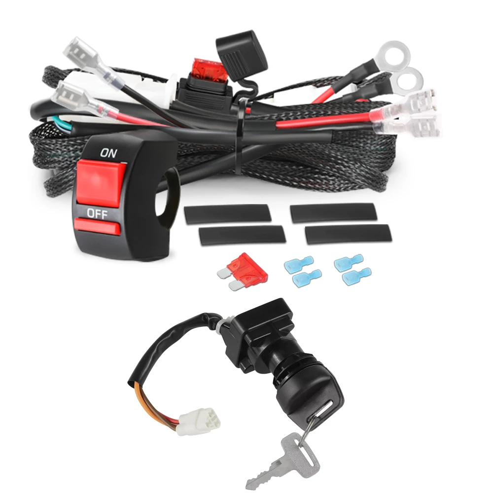 

Wiring Harness kit 10A Fuse+ Ignition Key Switch For for Suzuki LT-Z400 LTZ400 Quadsport Z400 2009 2012 2013 Replace 37110-45G00