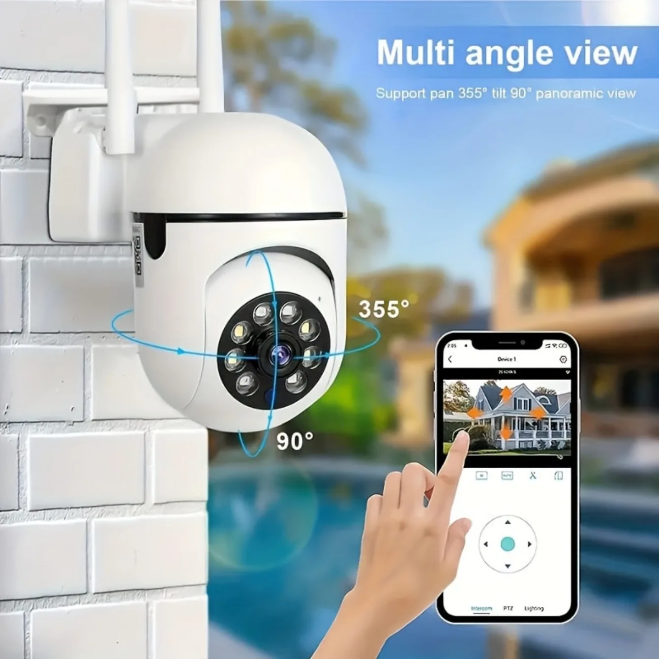 1PCS Wifi Camera 3MP IP Outdoor 4X Digital Zoom Wireless Security Monitor Night Vision AI Smart Tracking Surveillance Cameras images - 6