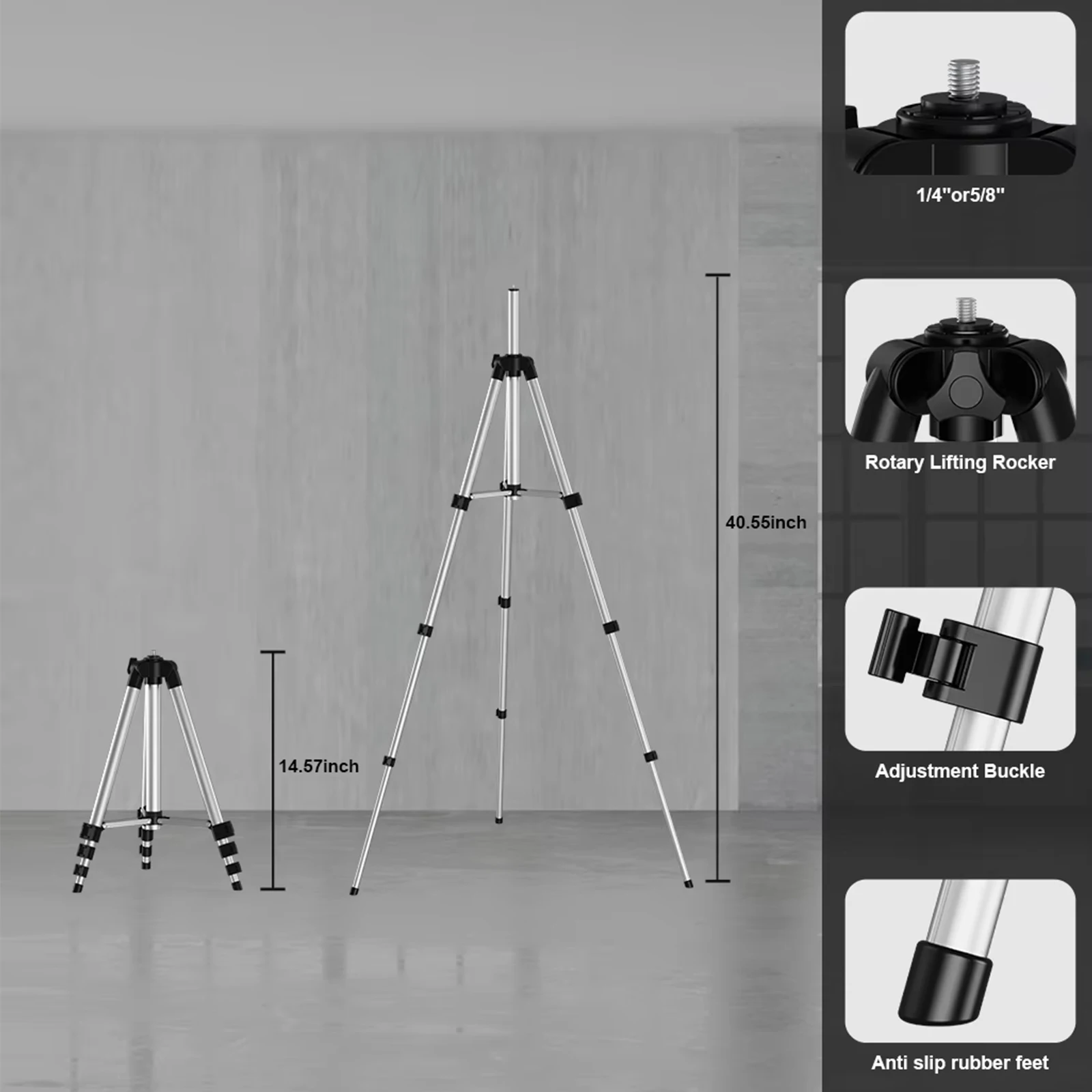 Lfine Professional Laser level 4D 16 Lines with 39.37 Inch (1M)Tripod 360°Self-leveling Laser Levels Green Beam Nivel Laser
