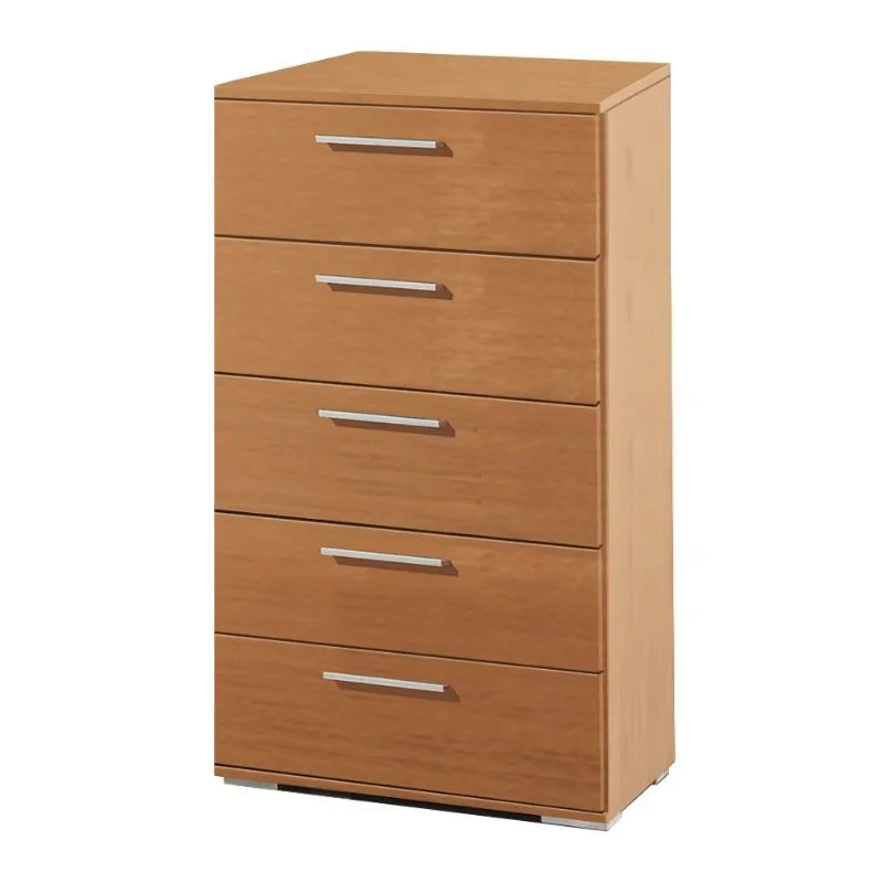 Classic dresser in cherry Color 5 drawers 52x101x41 Cm for bedroom