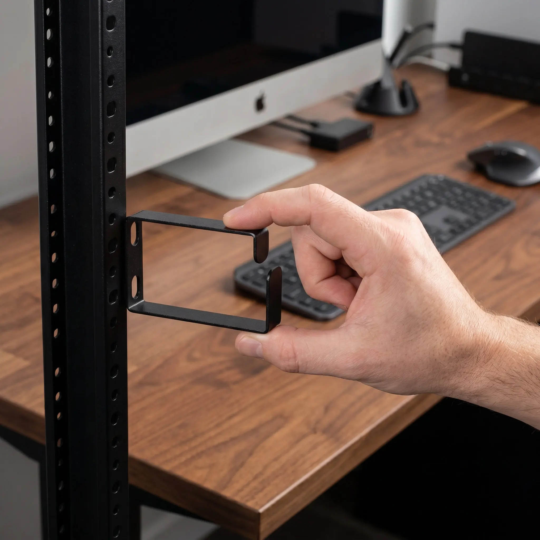 2Pcs Rack Cable Management Hook for Server Cabinets Network Rack 19Inch Vertical Wire Organizer Studio Cable Manager