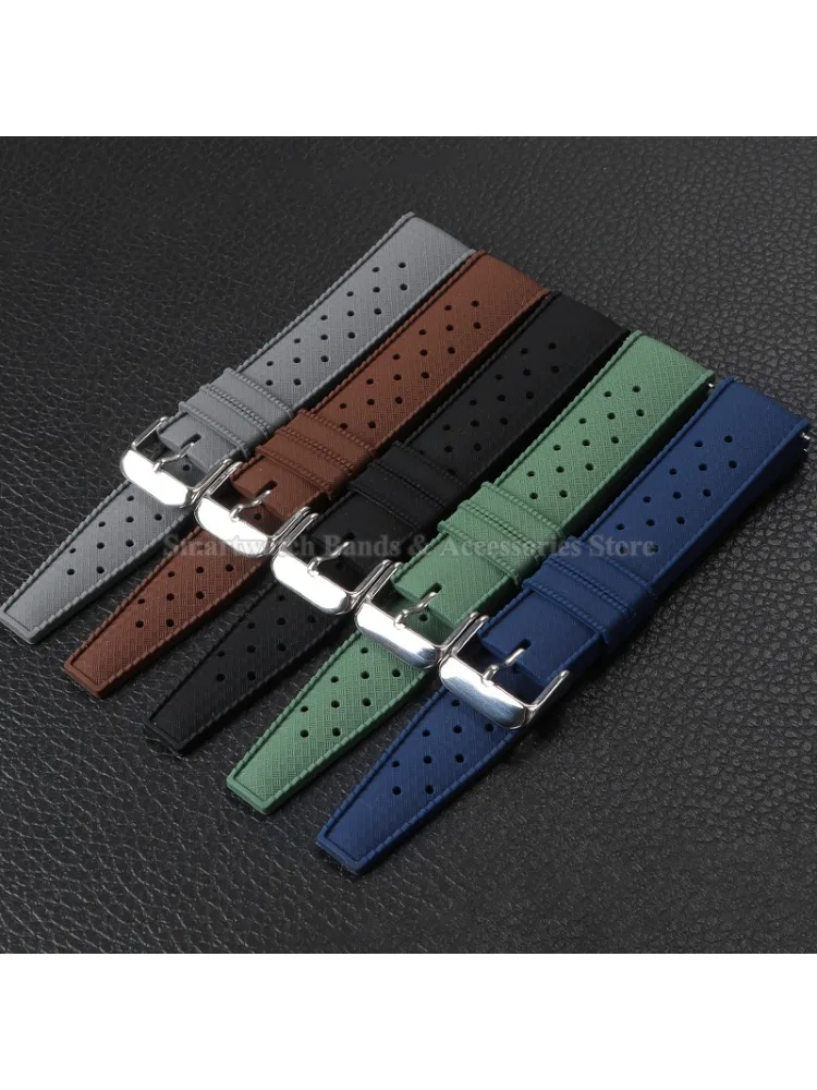 Pulseira de Relógio Tropic Silicone, Pulseira Seiko Fóssil para Oris, Substituição de Pulseira de