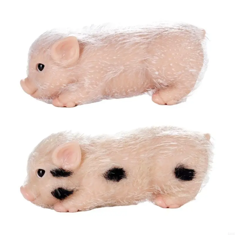 

K9FF Silicone Piggy Doll Realistic Model for Home Decors and Animal Doll Connoisseurs Perfect for Displaying Desk Decorative