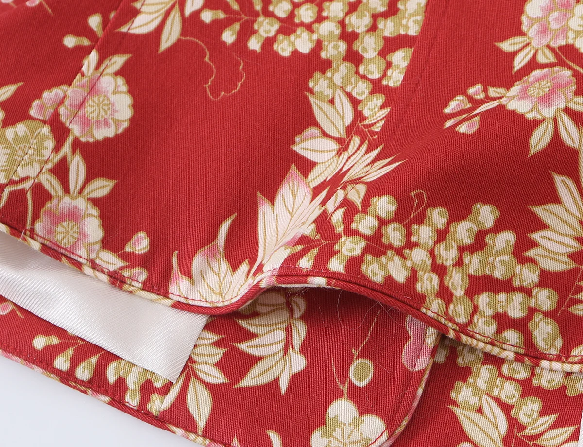 KLKXMYT Lässige, schicke Damenweste mit Blumenmuster, einreihig, modisches Oberteil, Sommer 2026, Kurzarm-Streetwear-Weste. – Detail 12