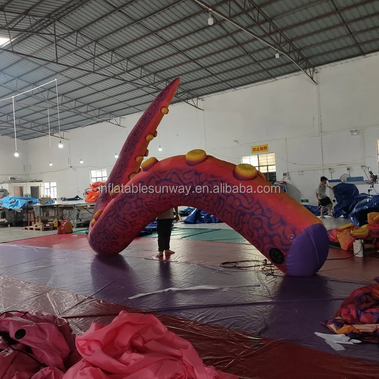 Tentáculos inflables gigantes verdes al aire libre inflables del pulpo del desfile del carnaval por encargo emergentes