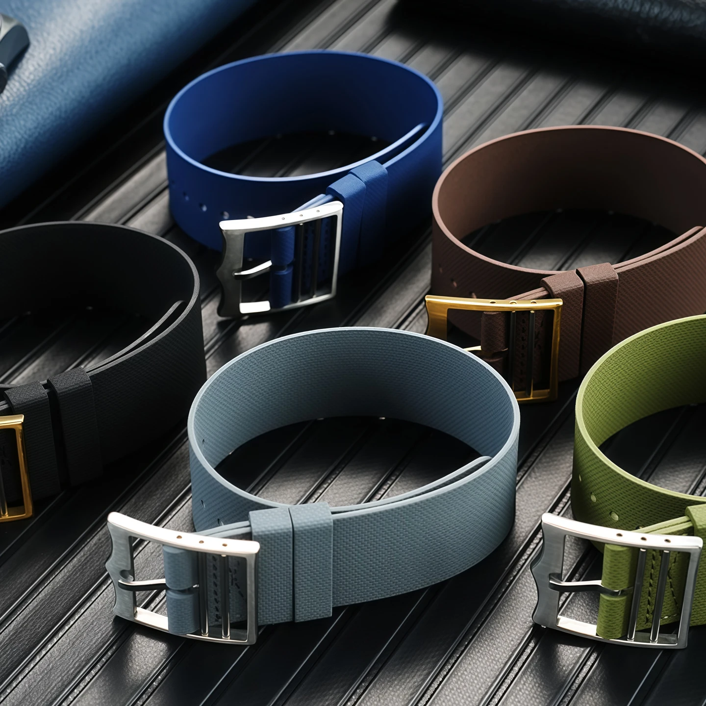 チューダー・ビワン用シリコンスポーツストラップ、IWC、ロンジン、カンカス、オメガ用NATO一体型ストラップ、フッ素ゴム製防水ストラップ